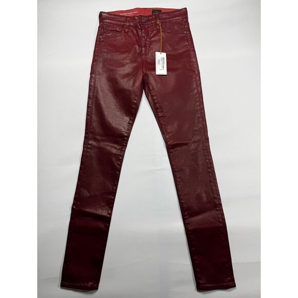 NWT Adriano Goldschmied Women's Farrah Skinny Ankle Shark Skin Coated Jean - 25R - Picture 1 of 8